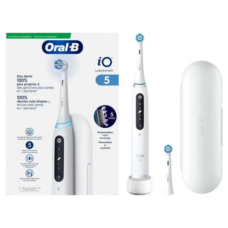 Oral-B Io 5 Electric Toothbrush White, 2 Toothbrush Heads