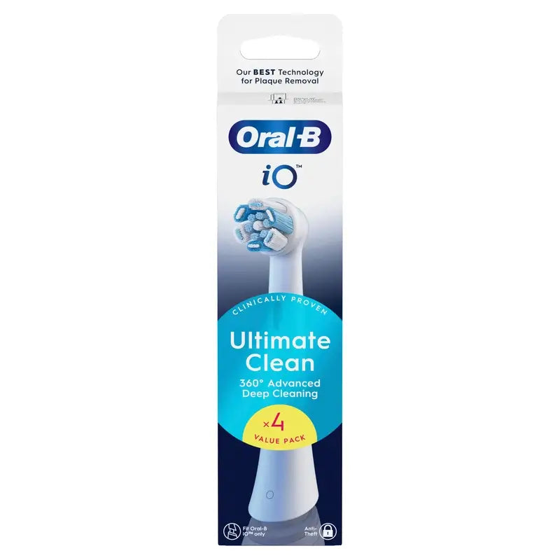 Oral-B iO Ultimate Clean Replacement Brush Heads, 4-Pack