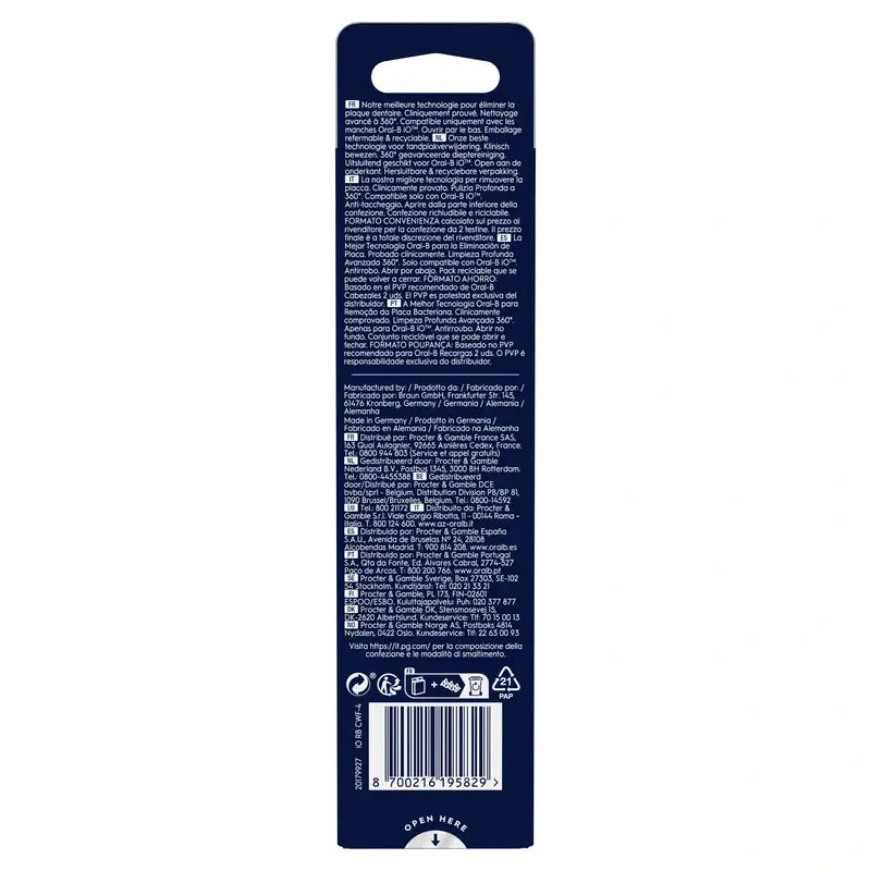 Oral-B iO Ultimate Clean Replacement Brush Heads, 4-Pack