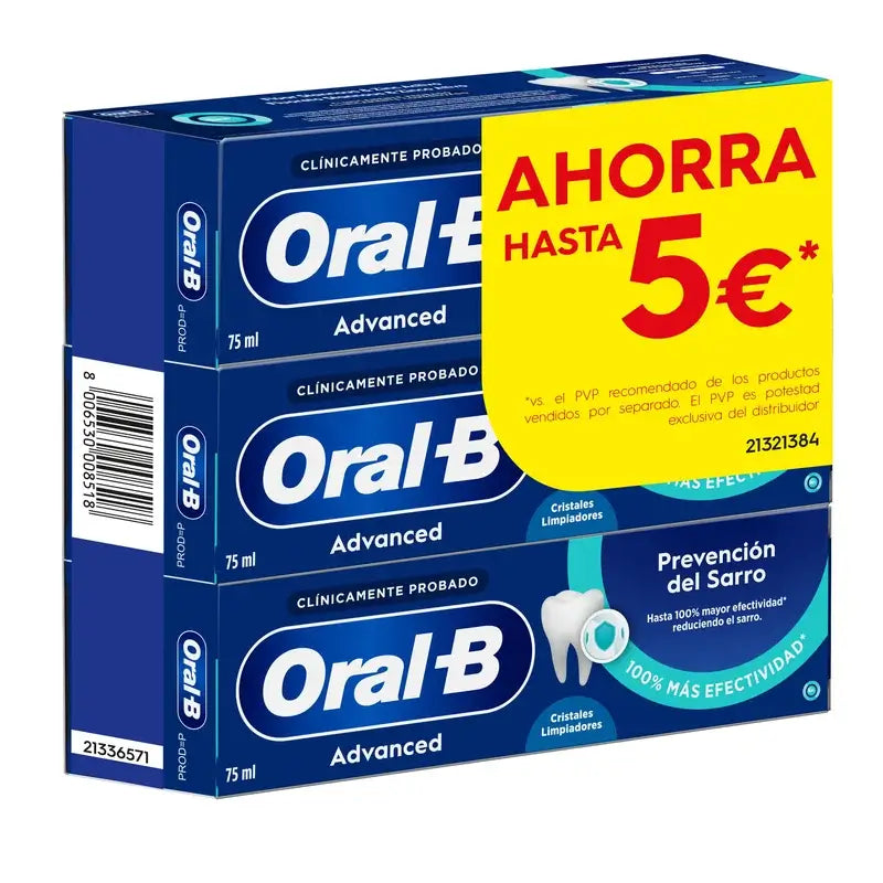 Oral-B Advanced Tartar Prevention Triplicate, 3x75ml
