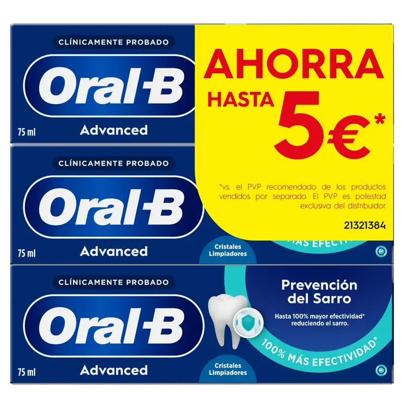 Oral-B Advanced Tartar Prevention Triplicate, 3x75ml