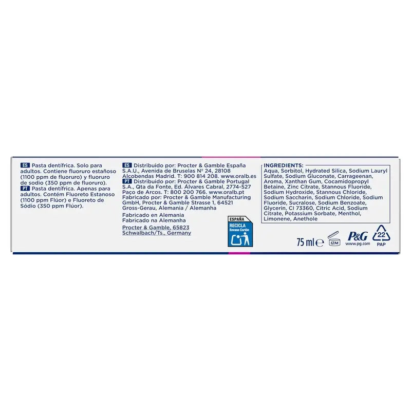 Oral-B Advanced Sensitivity Protection, 75 ml