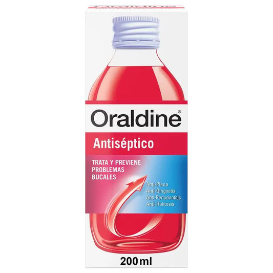 Oraldine Antiseptic, Daily Use Mouthwash with Dual Antibacterial Power, 200 ml