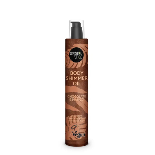 Organic Shop Body Shimmer Chocolate & Mango Body Shimmer Oil, 100 Ml