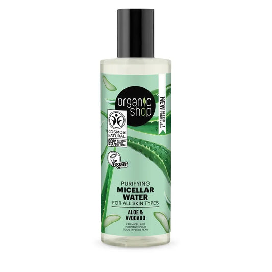 Organic Shop Purifying Micellar Purifying Water For All Skin Types Avocado And Aloe From Organic Shop, 150 Ml