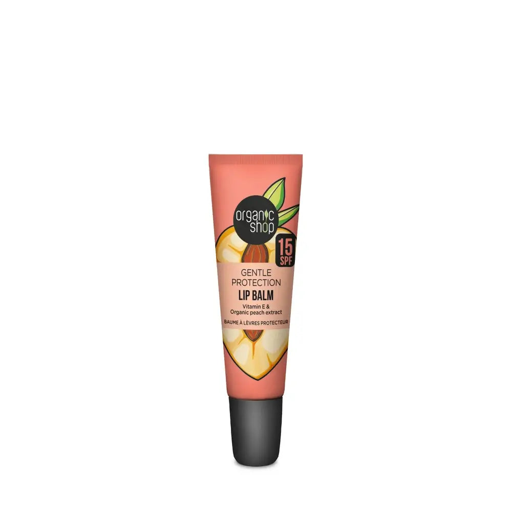Organic Shop Lip Balm Os Gentle Protection Spf 15. Vitamin E & Peach Extract, 10 Ml