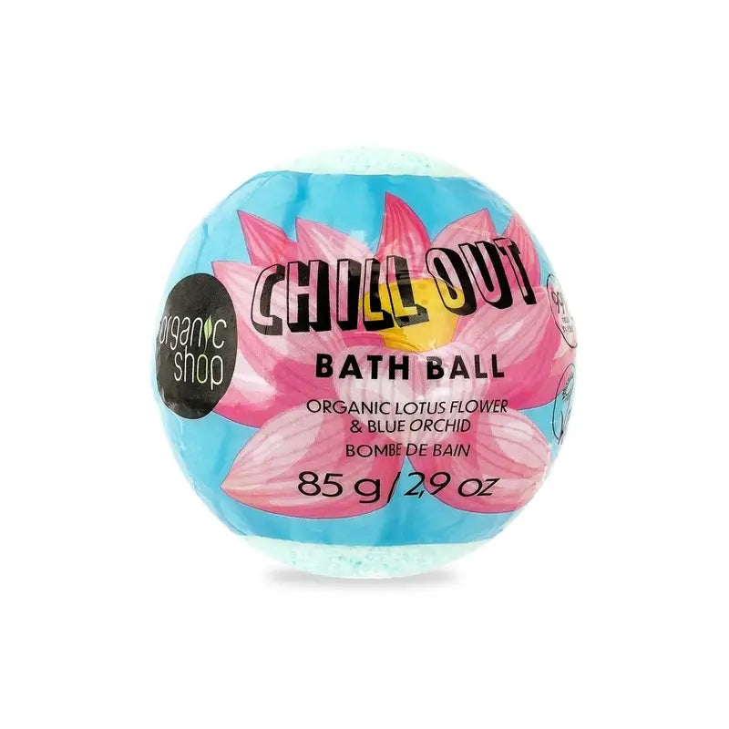 Organic Shop Organic Lotus Flower & Blue Orchid Bath Bomb Chill Out, 85 G