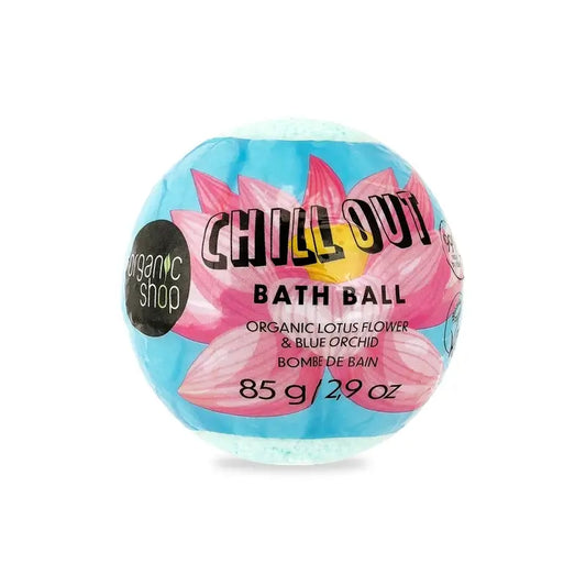 Organic Shop Organic Lotus Flower & Blue Orchid Bath Bomb Chill Out, 85 G