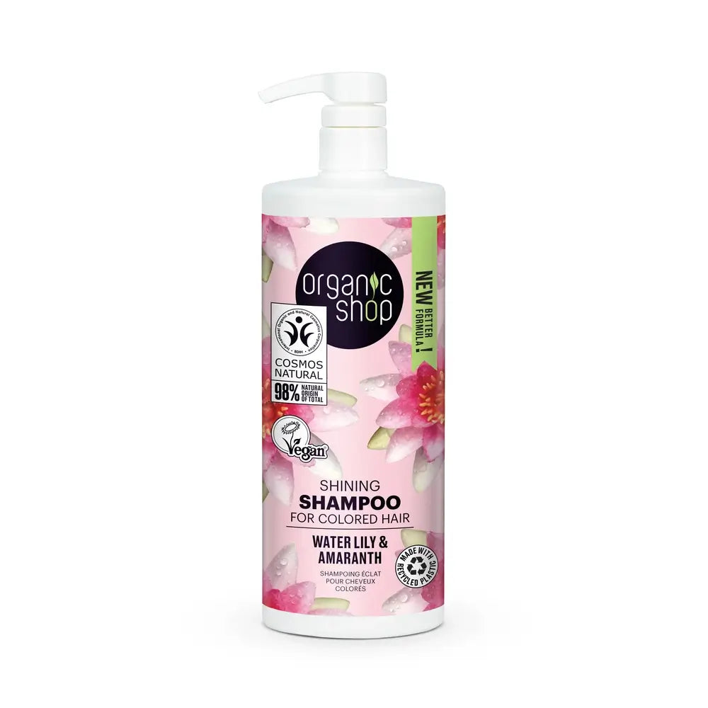 Organic Shop Shampoo Shine For Colour Treated Hair Water Lily & Amaranth, 1000 Ml
