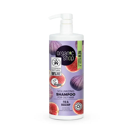 Organic Shop Volumising Shampoo For Oily Hair Fig & Rose Hips, 1000 Ml