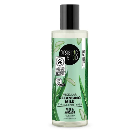 Organic Shop Micellar Cleansing Milk For All Skin Types Avocado And Aloe From Organic Shop, 150 Ml