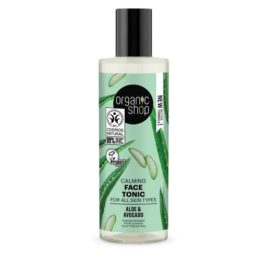 Organic Shop Soothing Facial Toner For All Skin Types Avocado And Aloe From Organic Shop, 150 Ml