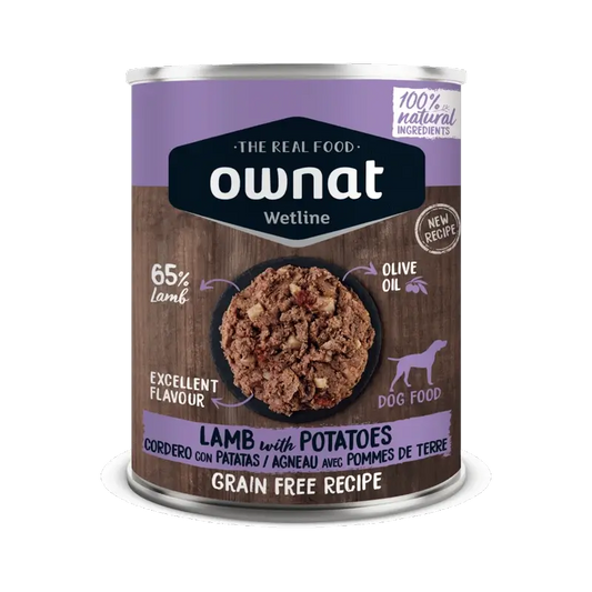 Ownat Wetline Canine Lamb With Potatoes 12X395Gr