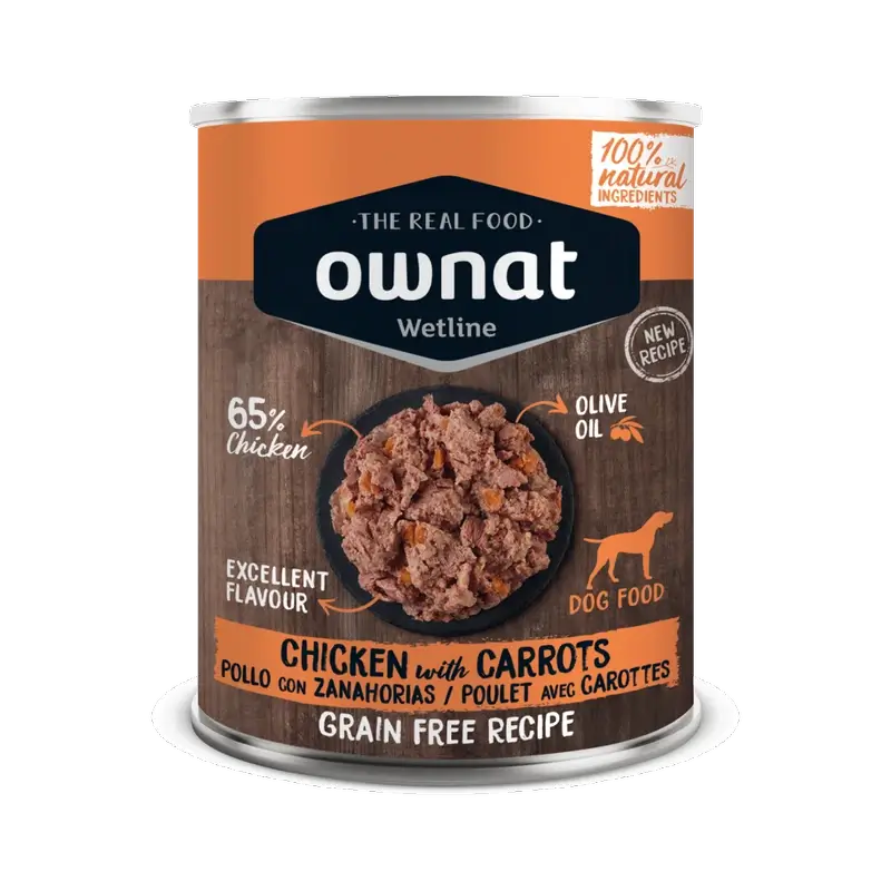 Ownat Wetline Canine Chicken with Carrot 12X395Gr