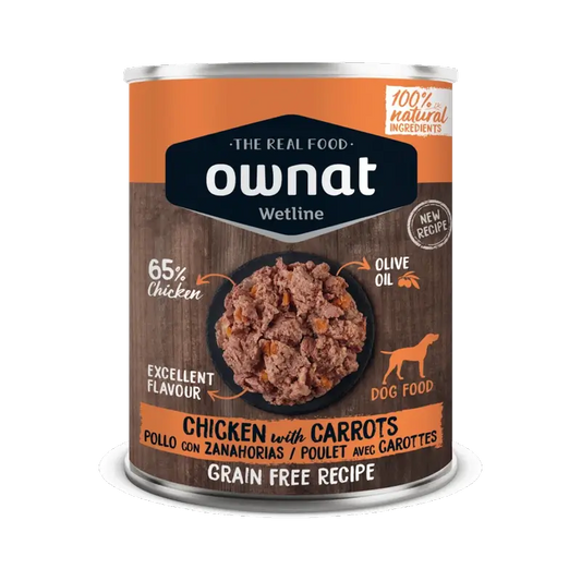 Ownat Wetline Canine Chicken with Carrot 12X395Gr