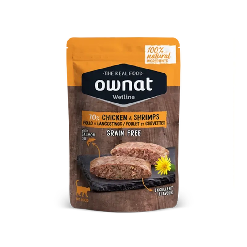 Ownat Wetline Feline Chicken & Shrimp 12X85Gr