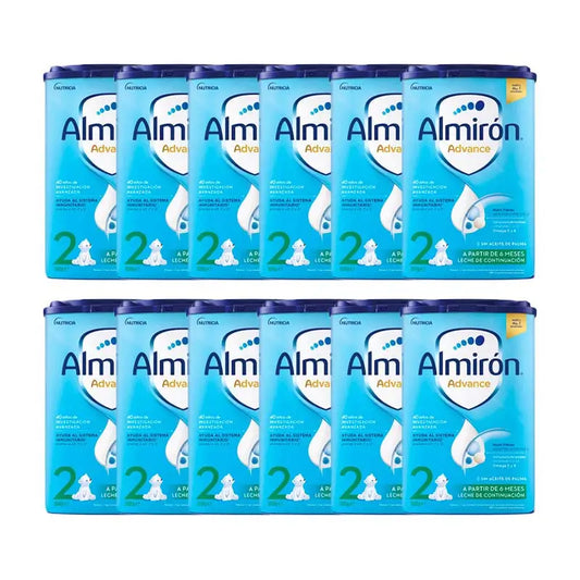Pack 12 X Almiron Advance 2, Powdered Formula for Babies, from 6 Months, 800g