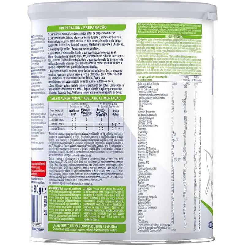 Nestlé Nan Total Comfort 2 Infant Milk, 12 X 800g Pack