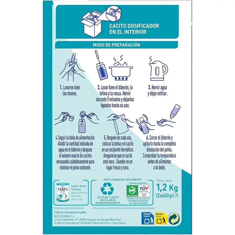 Nestlé Nan Optipro 2 Formula Milk, 12X1200g