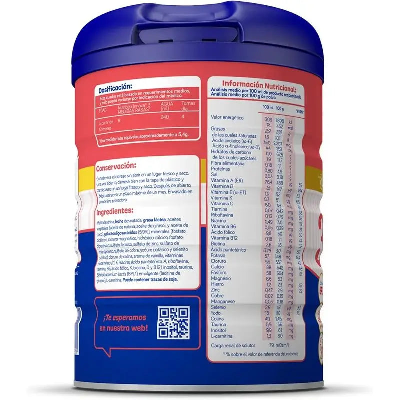 Nutribén Innova 3 Growth Milk, 12 X 800 grams