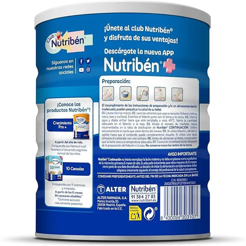 Nutribén Pro-Alfa 2 Milk Continuation, 2 X 800 g