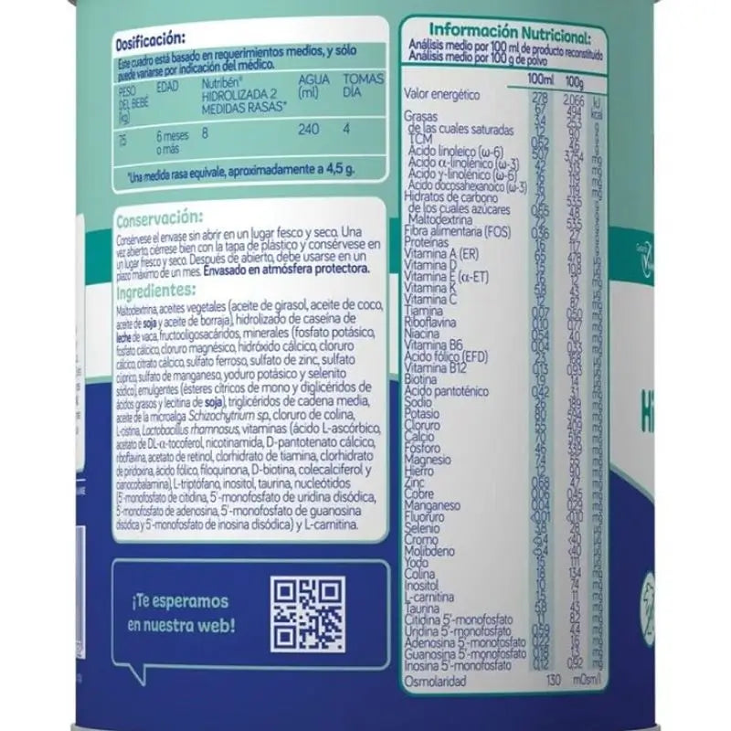 Nutribén Hydrolysed 2 Milk Continuation, 2 X 400 g