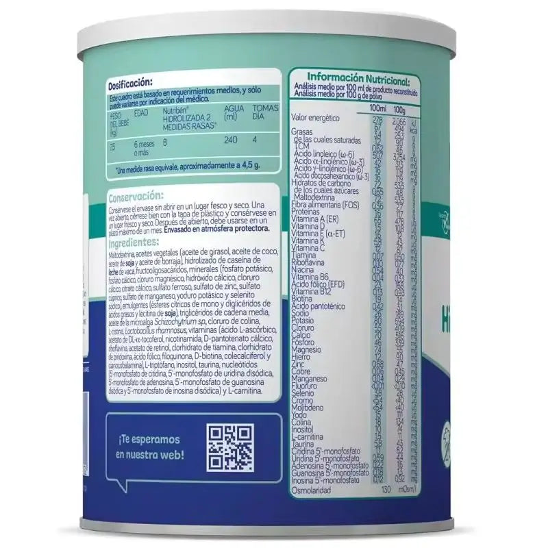 Nutribén Hydrolysed 2 Milk Continuation, 2 X 400 g