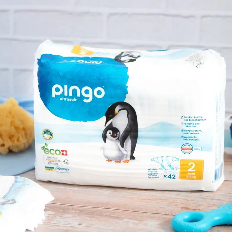 Pingo Ecological Nappy Size 2 Mini, Pack 3 X 42 Pcs.