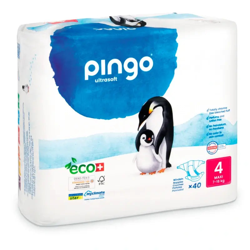 Pingo Ecological Nappy Size 4 Maxi, Pack 3 X 40 Pcs.