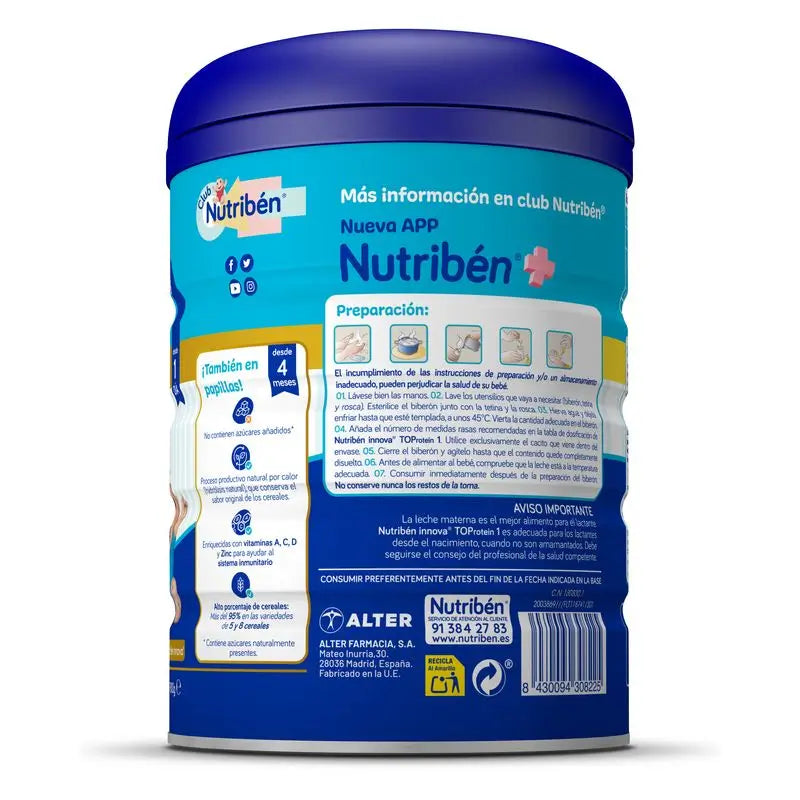 Nutribén Innova 1 Top Protein Starter Milk, 8 X 800 g