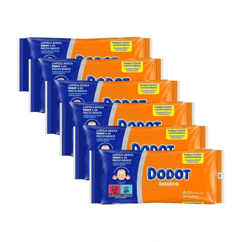 Dodot Wipes Basic, 6 x 54 (324 pieces)
