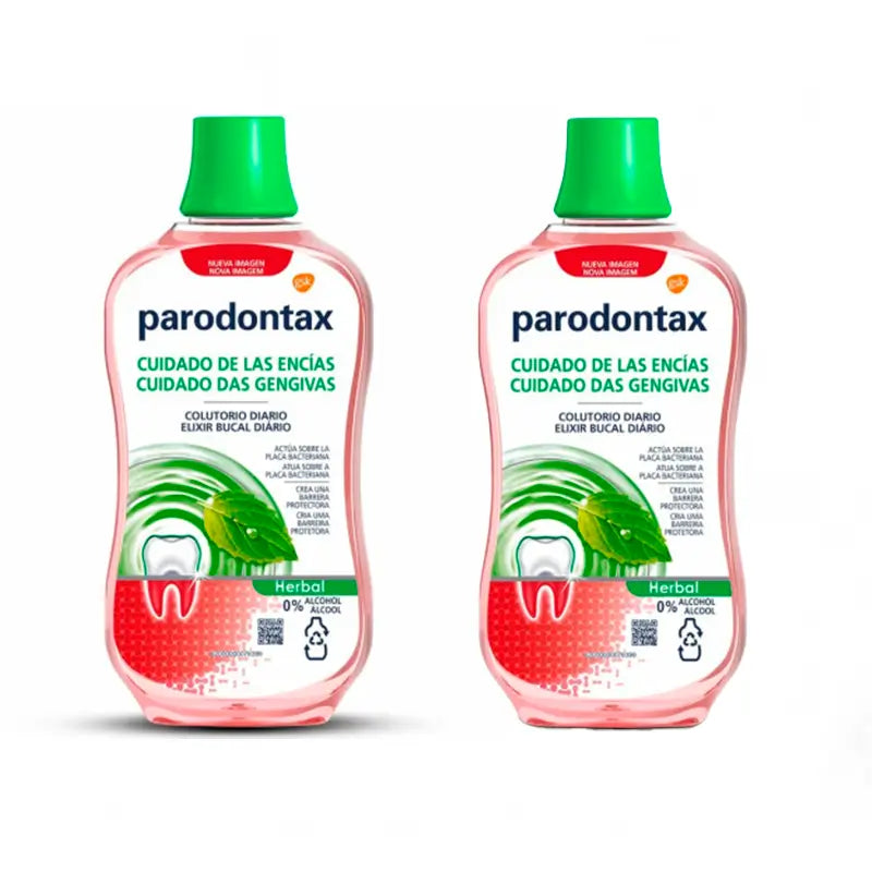 Parodontax Pack Daily Herbal Gum Care Mouthwash, 2 x 500 ml