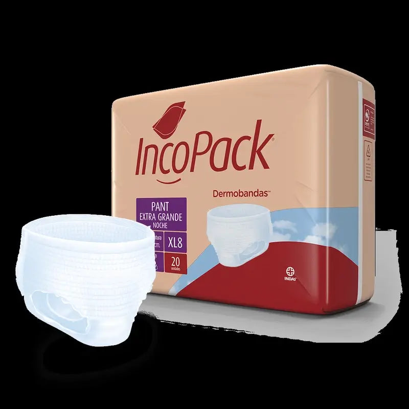 Incopack Absorbent Night Pant Pant Extra Large Size , 80 units