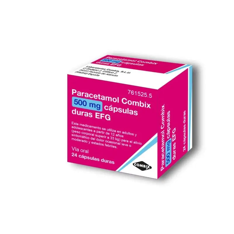 Combix Paracetamol Efg 500 mg, 24 Capsules