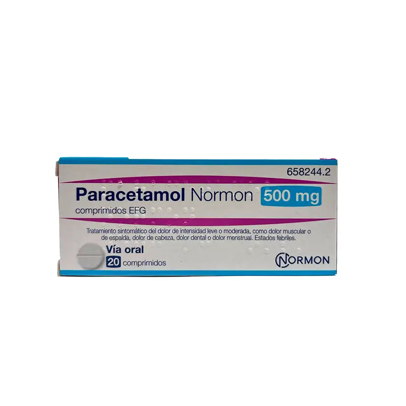 Paracetamol Normon EFG 500 mg, 20 Tablets