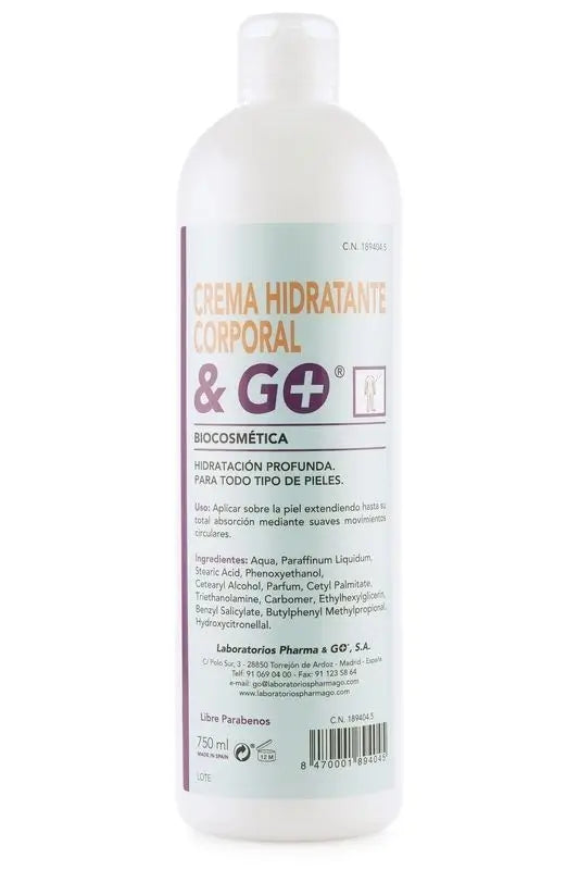 Pharma & Go Moisturising Body Cream 750Ml.