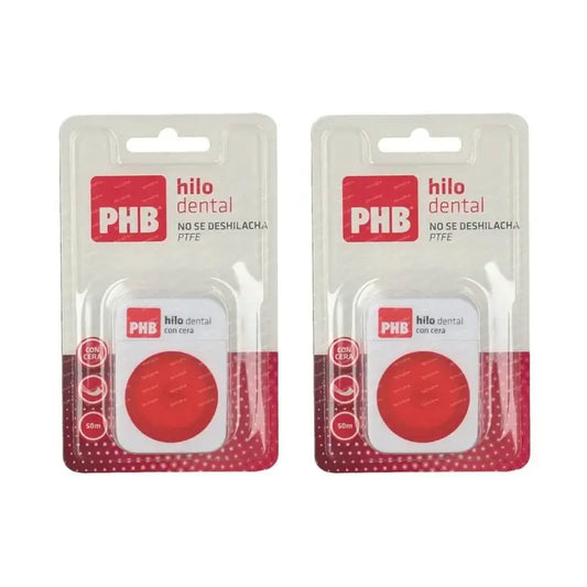 Phb Dental Floss With Wax, 2X50 M