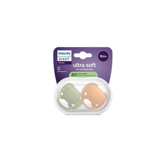 Philips Avent 2 soothers ultra soft +18m neutral