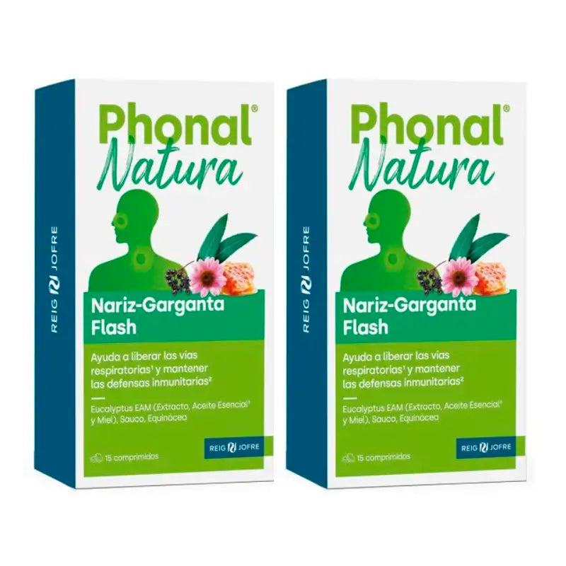 Phonal Natura Duplo Nose-Throat Flash, 2 x 15 tablets