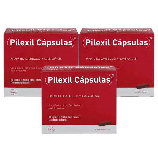 Pilexil Hair Loss Capsules, Pack 3 x100 capsules