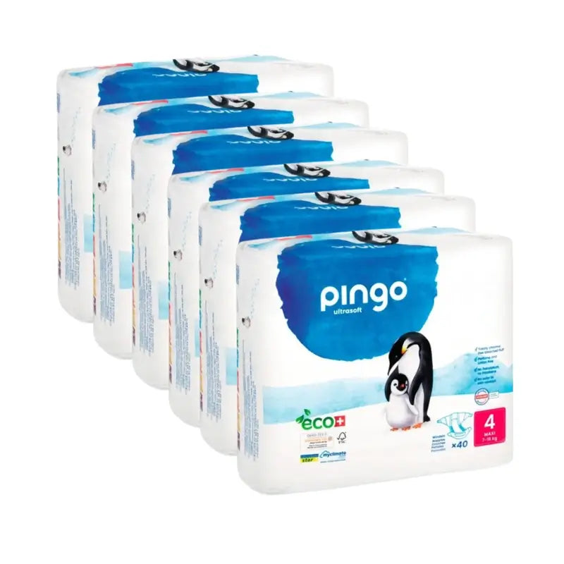 Pingo Nappy Nappy Bottoms Size 4 (7-18 Kg), 6X30 Units