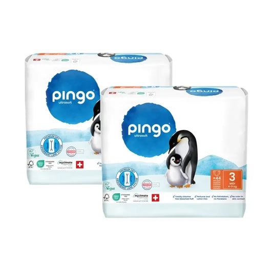 Pingo Ecological Nappies Size 3 (4-9 Kg), 2X44 Pcs.