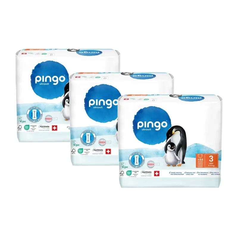 Pingo Ecological Nappies Size 3 (4-9 Kg), 3X44 Units