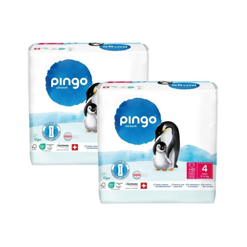 Pingo Ecological Nappies Size 4 (8-14 Kg), 2X40 Units