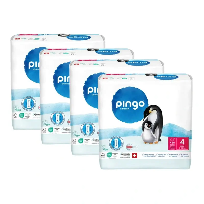 Pingo Ecological Nappies Size 4 (8-14 Kg), 4X40 Units