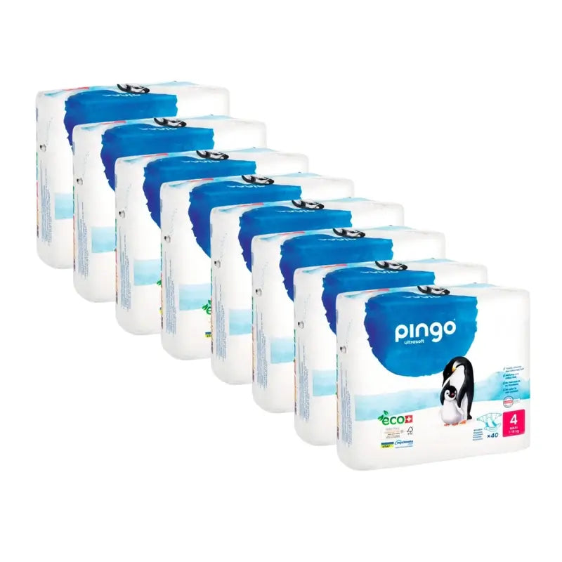Pingo Ecological Nappies Size 4 Maxi (7-18 Kg), 8X40 Units