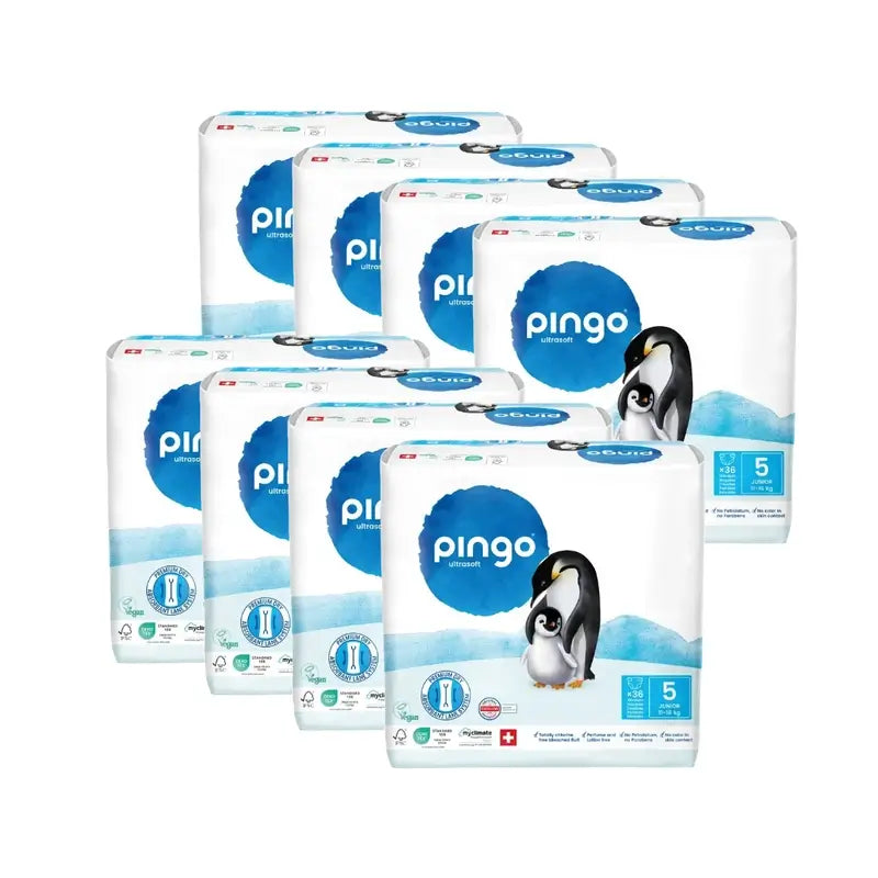 Pingo Ecological Nappies Size 5 (11-16 Kg), 8X36 Units
