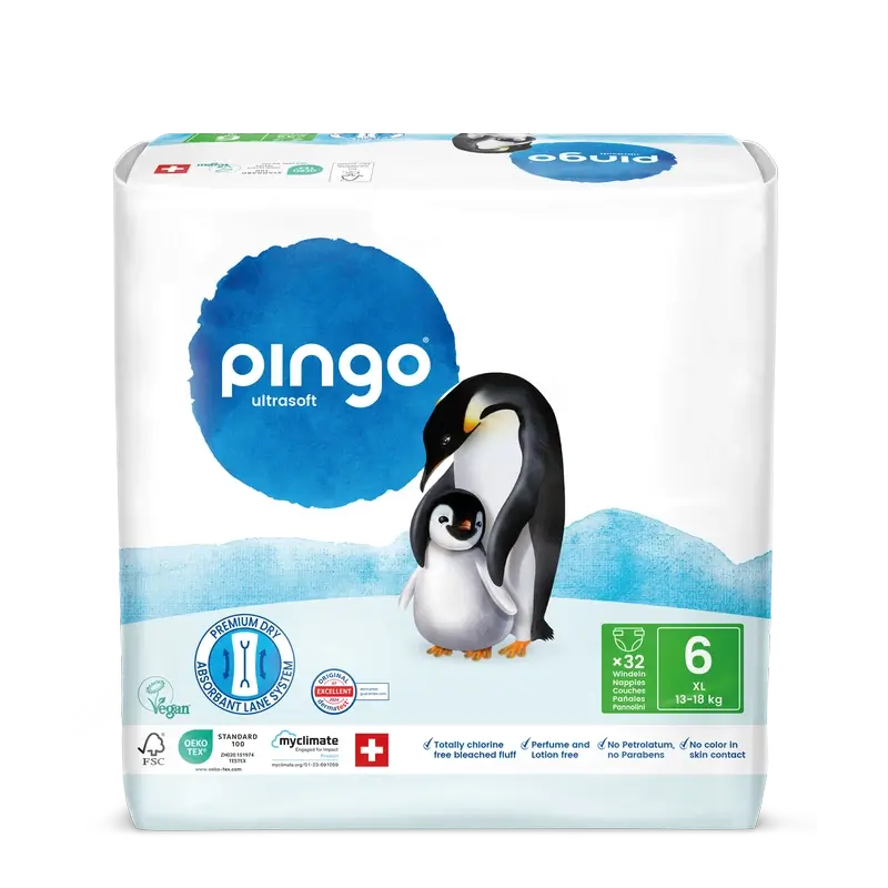 Pingo Ecological Nappies Size 6 (13-18 Kg), 32 units