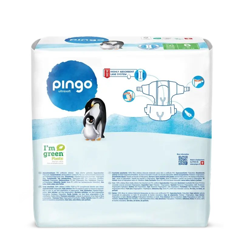 Pingo Ecological Nappies Size 6 (13-18 Kg), 32 units