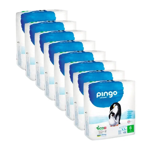 Pingo Ecological Nappies Size 6 Xl (15-30 Kg), 8X32Units
